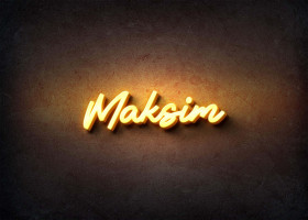 Glow Name Profile Picture for Maksim