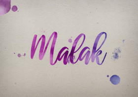 Malak Watercolor Name DP