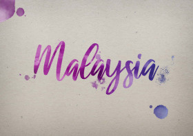 Malaysia Watercolor Name DP