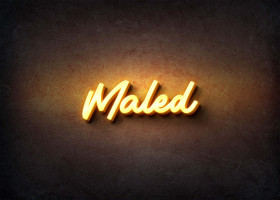 Glow Name Profile Picture for Maled
