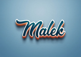 Cursive Name DP: Malek