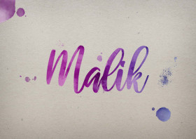 Malik Watercolor Name DP