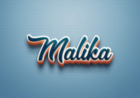 Cursive Name DP: Malika