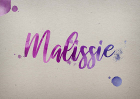 Malissie Watercolor Name DP