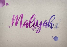 Maliyah Watercolor Name DP