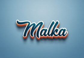 Cursive Name DP: Malka