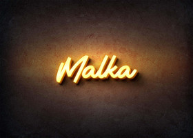 Glow Name Profile Picture for Malka