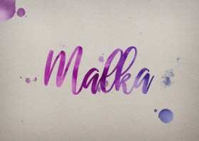 Malka Watercolor Name DP