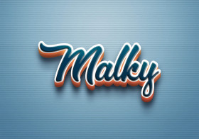 Cursive Name DP: Malky