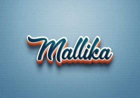 Cursive Name DP: Mallika