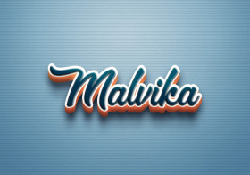 Cursive Name DP: Malvika