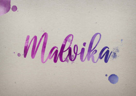 Malvika Watercolor Name DP