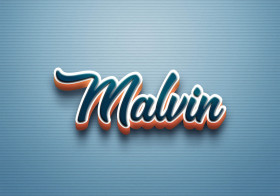 Cursive Name DP: Malvin