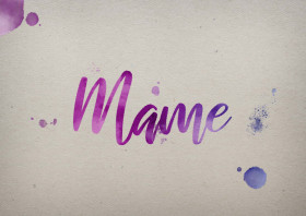 Mame Watercolor Name DP