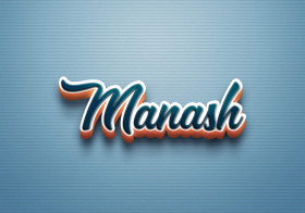Cursive Name DP: Manash
