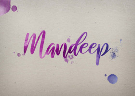 Mandeep Watercolor Name DP