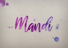 Mandi Watercolor Name DP