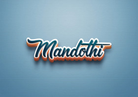 Cursive Name DP: Mandothi