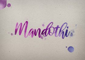 Mandothi Watercolor Name DP