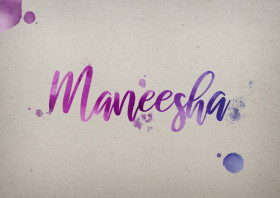 Maneesha Watercolor Name DP