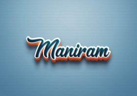 Cursive Name DP: Maniram