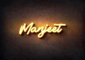 Glow Name Profile Picture for Manjeet