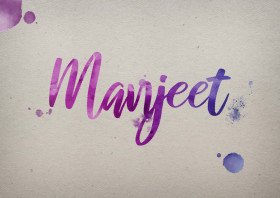 Manjeet Watercolor Name DP