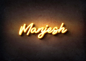 Glow Name Profile Picture for Manjesh