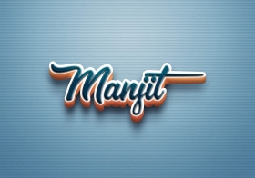 Cursive Name DP: Manjit