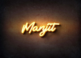Glow Name Profile Picture for Manjit