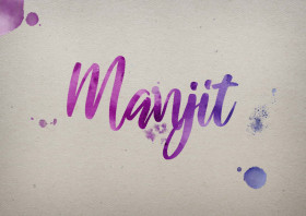 Manjit Watercolor Name DP