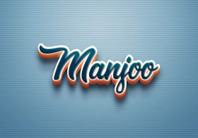 Cursive Name DP: Manjoo