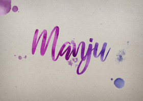 Manju Watercolor Name DP
