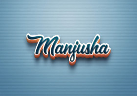 Cursive Name DP: Manjusha