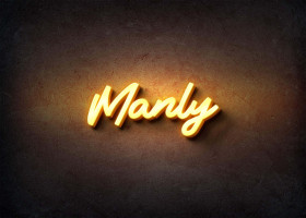 Glow Name Profile Picture for Manly