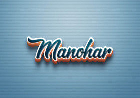 Cursive Name DP: Manohar