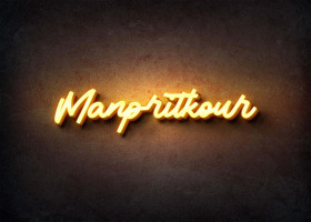 Glow Name Profile Picture for Manpritkour