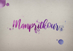 Manpritkour Watercolor Name DP
