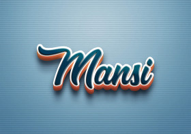 Cursive Name DP: Mansi