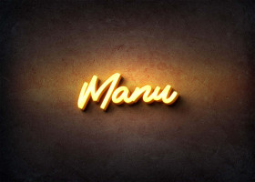 Glow Name Profile Picture for Manu