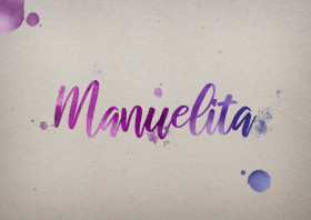 Manuelita Watercolor Name DP