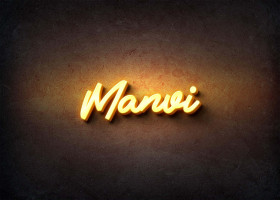 Glow Name Profile Picture for Manvi