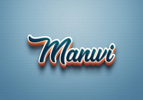Cursive Name DP: Manwi