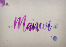 Manwi Watercolor Name DP