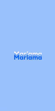 Name DP: Mariama