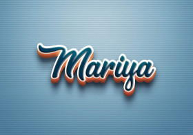 Cursive Name DP: Mariya