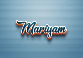Cursive Name DP: Mariyam