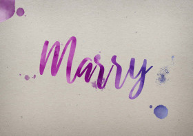 Marry Watercolor Name DP
