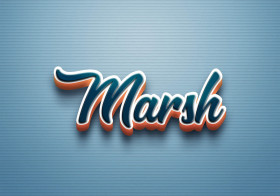 Cursive Name DP: Marsh