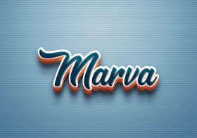 Cursive Name DP: Marva